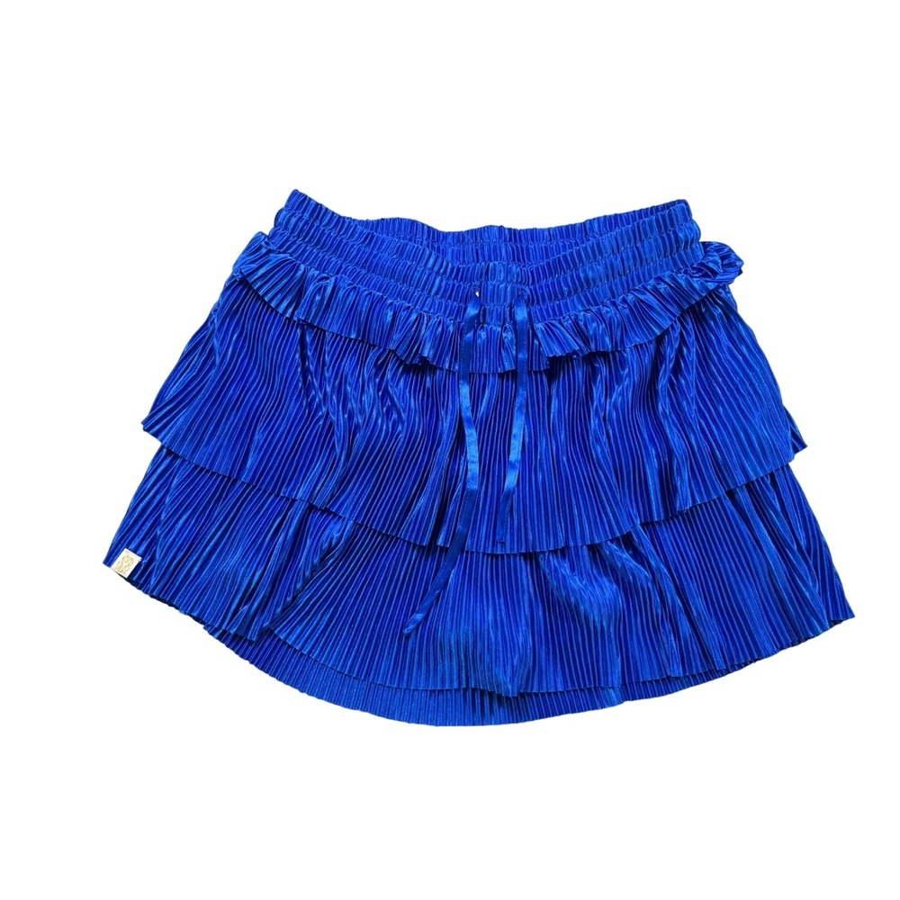 NWT Simply Southern Cobalt Blue‎ Pleated Skort Size Medium Built-In Shorts
